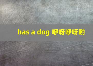 has a dog 咿呀咿呀哟